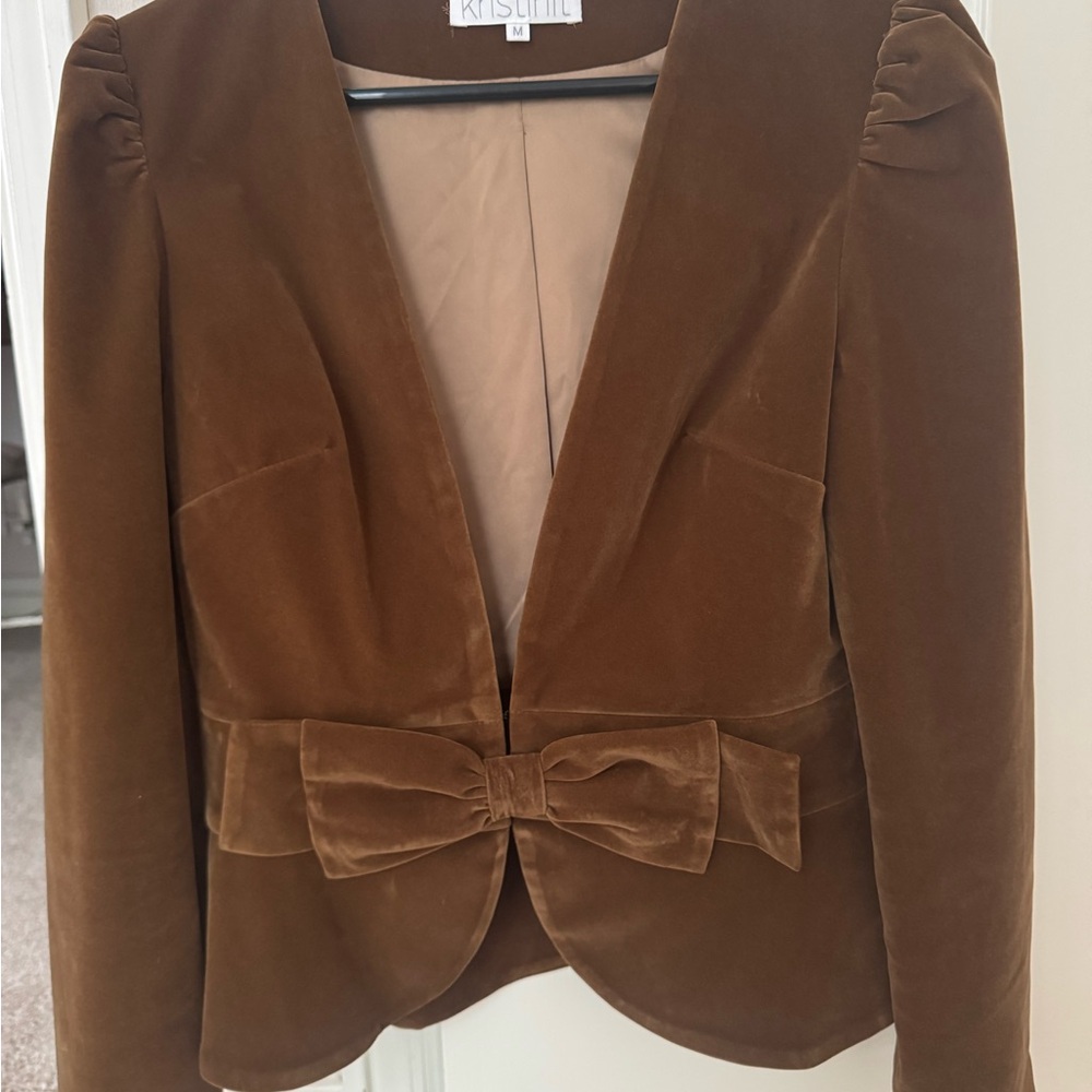 Brown Velvet Women's Blazer/jacket